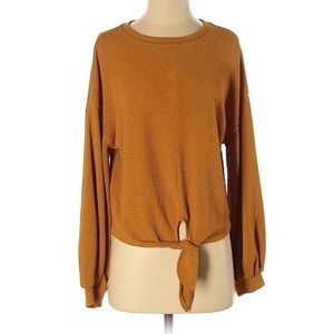 H&M Oversized Yellow/Orange Crew Neck Top